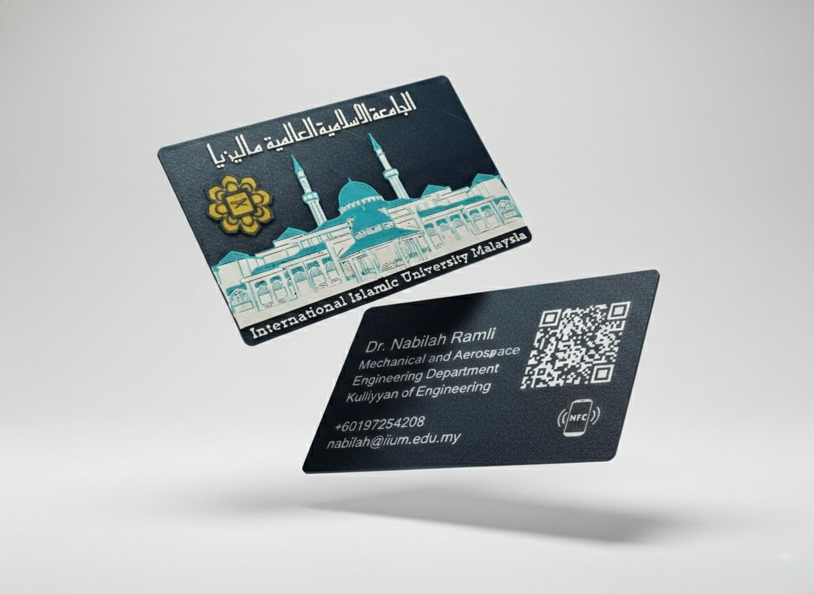3D printed smart business card with embedded NFC